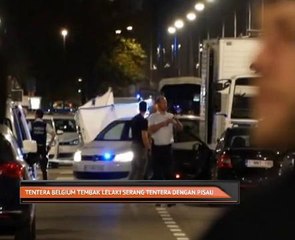 Tentera Belgium tembak lelaki serang tentera dengan pisau