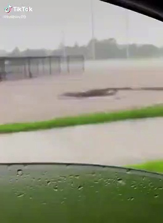 Whirlpool opens in Brisbane flood