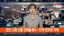 합천·고령 산불 진화율 80%…안개·연무로 지체