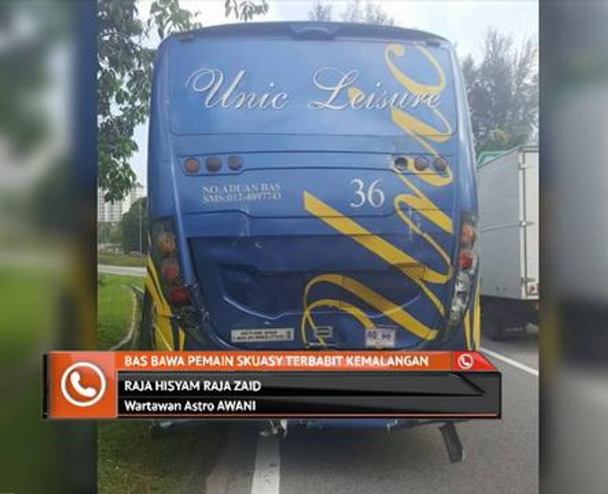 Bas bawa pemain Skuasy terbabit kemalangan