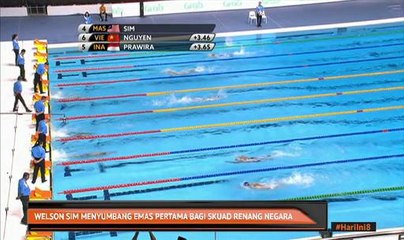 Welson Sim menyumbang emas pertama bagi skuad renang negara