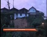 3 buah rumah rosak akibat tanah runtuh