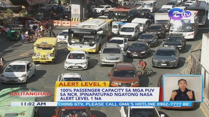 100% passenger capacity sa mga PUV sa NCR ipinapatupad ngayong nasa Alert Level 1 na | BT