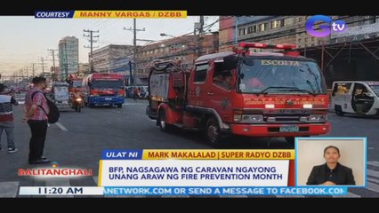 BFP, nagsagawa ng caravan ngayong unang araw ng Fire Prevention Month | BT