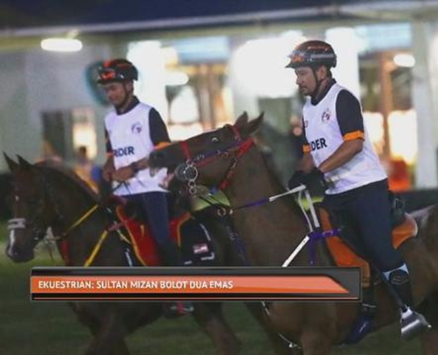Ekuestrian: Sultan Mizan bolot dua emas