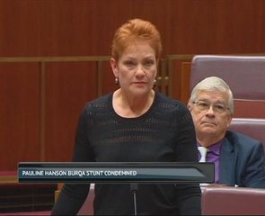 Pauline Hanson burqa stunt condemned