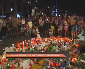 Orang ramai berkumpul di Barcelona beri penghormatan