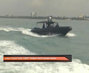 APMM tahan kapal korek tambak pasir secara haram