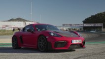 The new Porsche 718 Cayman GT4 RS Design in Red