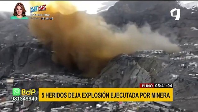 Puno: cinco heridos y daños en viviendas deja explosión ejecutada por empresa minera