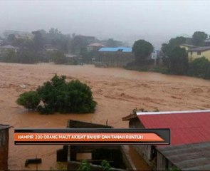 Hampir 200 orang maut akibat banjir dan tanah runtuh