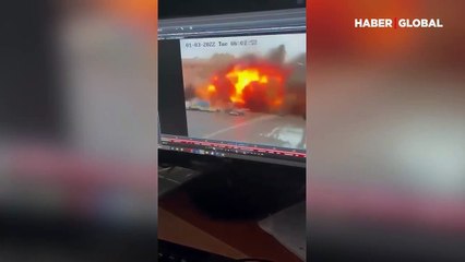 Harkov'da yaşanan patlama saniye saniye kamerada