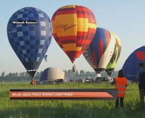 Belon udara panas warnai langit Rusia