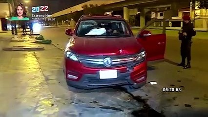 San Borja: conductor choca en señal de tránsito tras quedarse dormido