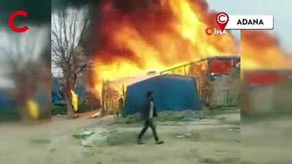 Tarım işçilerinin kaldığı çadırlar yandı