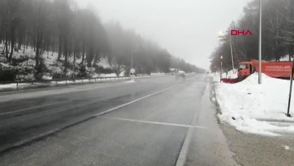 BOLU DAĞI'NDA HAFİF KAR YAĞIŞI
