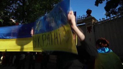 Meksika'daki Ukraynalılar, Rusya'nın saldırılarını protesto etti