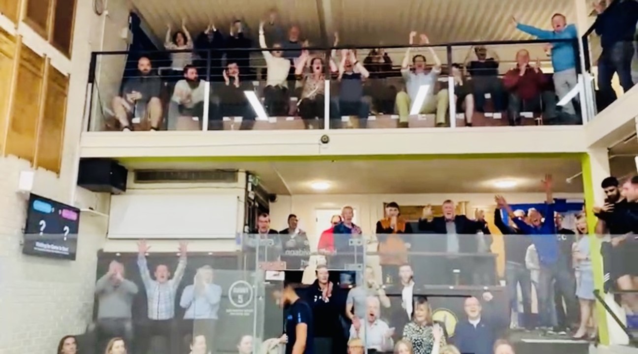 Queens celebrate winning the Yorkshire Premier Squash League title