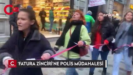 Öğrencilerin 'Fatura zinciri' eylemine polis müdahalesi: 26 gözaltı