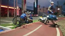 Homem fratura a clavícula ao cair de bicicleta em ciclovia na Av. Brasil