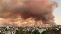 Şili'de çıkan orman yangını kontrol altına alınmaya çalışılıyor