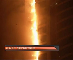 Bangunan 79 tingkat Dubai terbakar