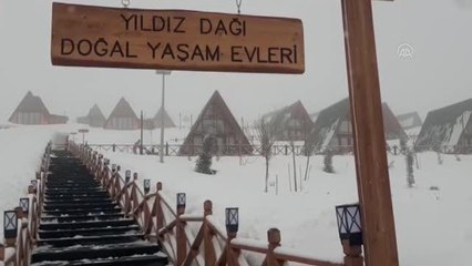 Yıldız Dağı'nda kar kalınlığı 120 santimetreye ulaştı