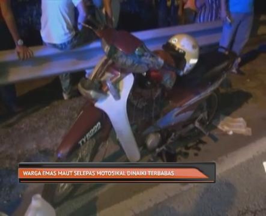 Warga emas maut selepas motosikal dinaiki terbabas