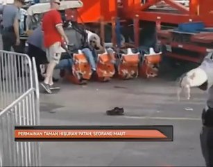 Permainan taman hiburan patah, seorang maut