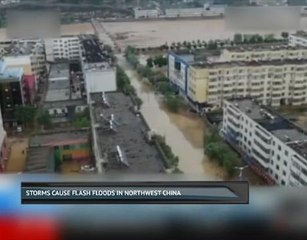 Storms cause flash floods in northwest China