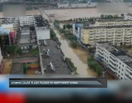 Storms cause flash floods in northwest China