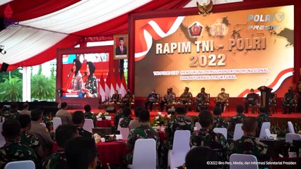 Presiden Jokowi hadiri Rapat Pimpinan TNI-Polri Tahun 2022 di Jakarta