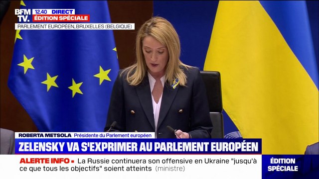 Roberta Metsola, présidente du Parlement européen: La candidature de l'Ukraine à l'UE va être examinée, nous allons travailler pour atteindre cet objectif