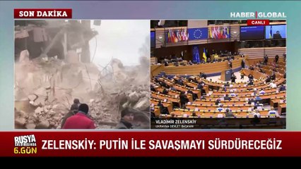 Son dakika! Zelenskiy Avrupa Parlamentosu'na seslendi: Putin ile savaşmayı sürdüreceğiz