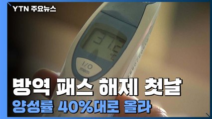 방역 패스 해제 첫날...양성률 40%대로 올라 / YTN