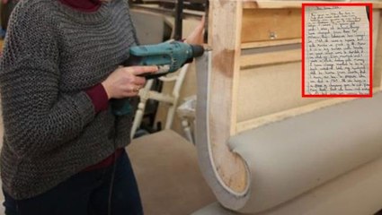 Döşemeciye getirilen eski koltuğun altından çıkan not tüyler ürpertti: Geleceği yazmış