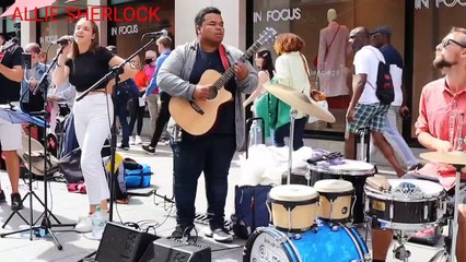 WOW..HOW TO ATTRACT A CROWD IN 5 SECONDS - I Will Survive - Gloria Gaynor | Allie Sherlock & friends