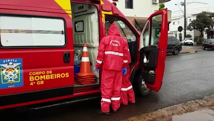 Carro e moto se envolvem na Rua Paraná, no Bairro São Cristóvão