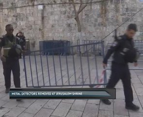 Metal detectors removed at Jerusalem shrine