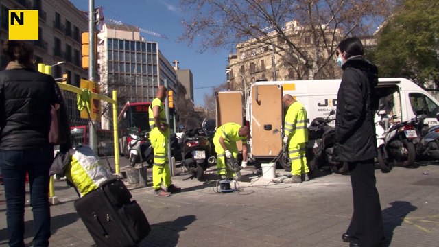 Obres a Via Laietana