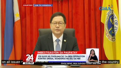 250 kaso ng pagkamatay sa mga operasyon kontra-droga, ieendorso ng DOJ sa NBI | 24 Oras