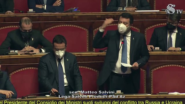 Ucraina, Salvini al Senato: Pieno mandato a Draghi. È sempre il tempo della diplomazia