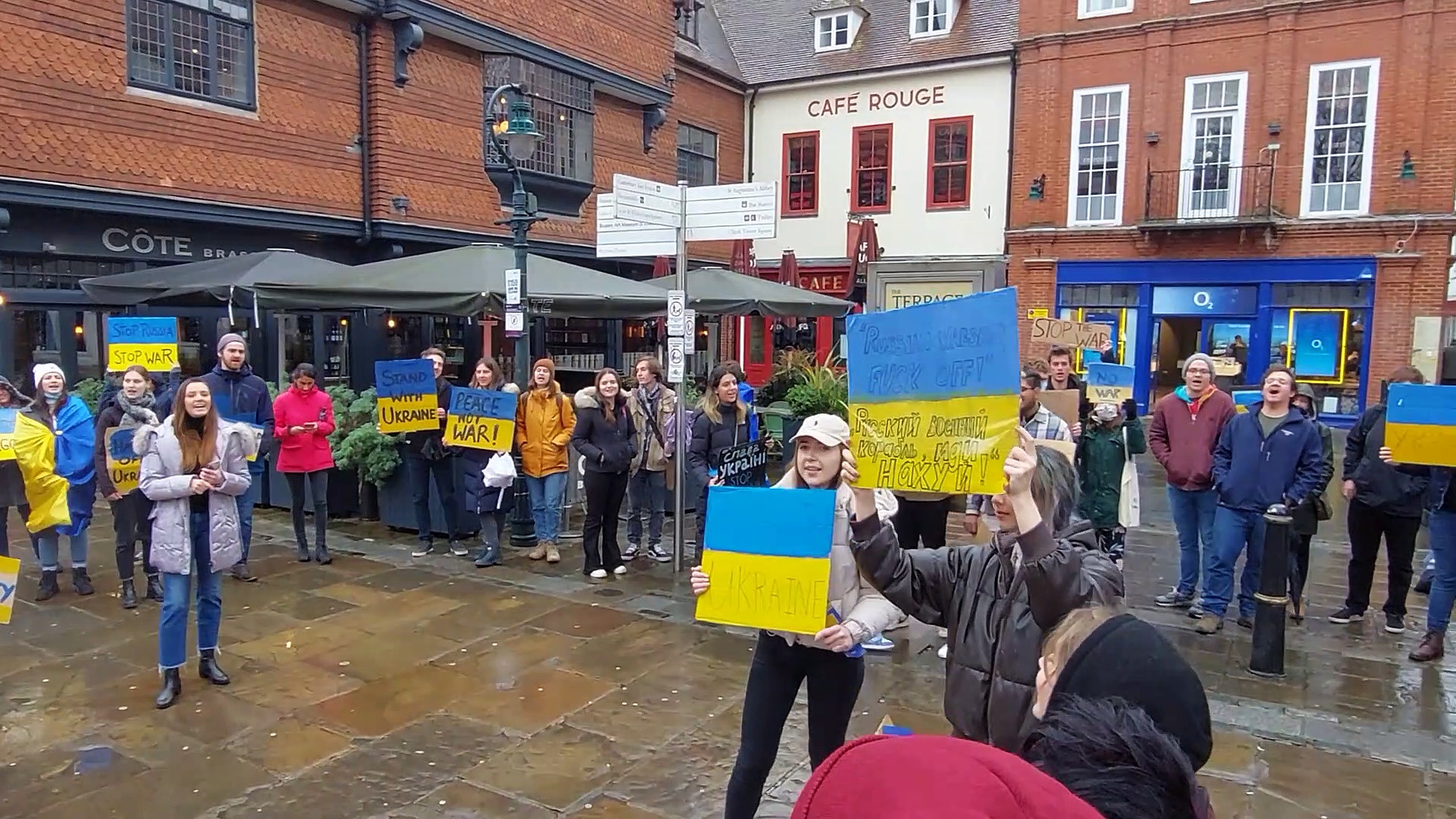 Canterbury protests against Russian invasion of Ukraine