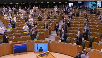 Zelenski, ovacionado en el Parlamento Europeo