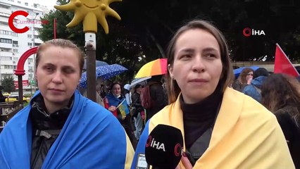 Ruslar ve Ukraynalılar, Mersin’de el ele savaşın bitmesini istedi