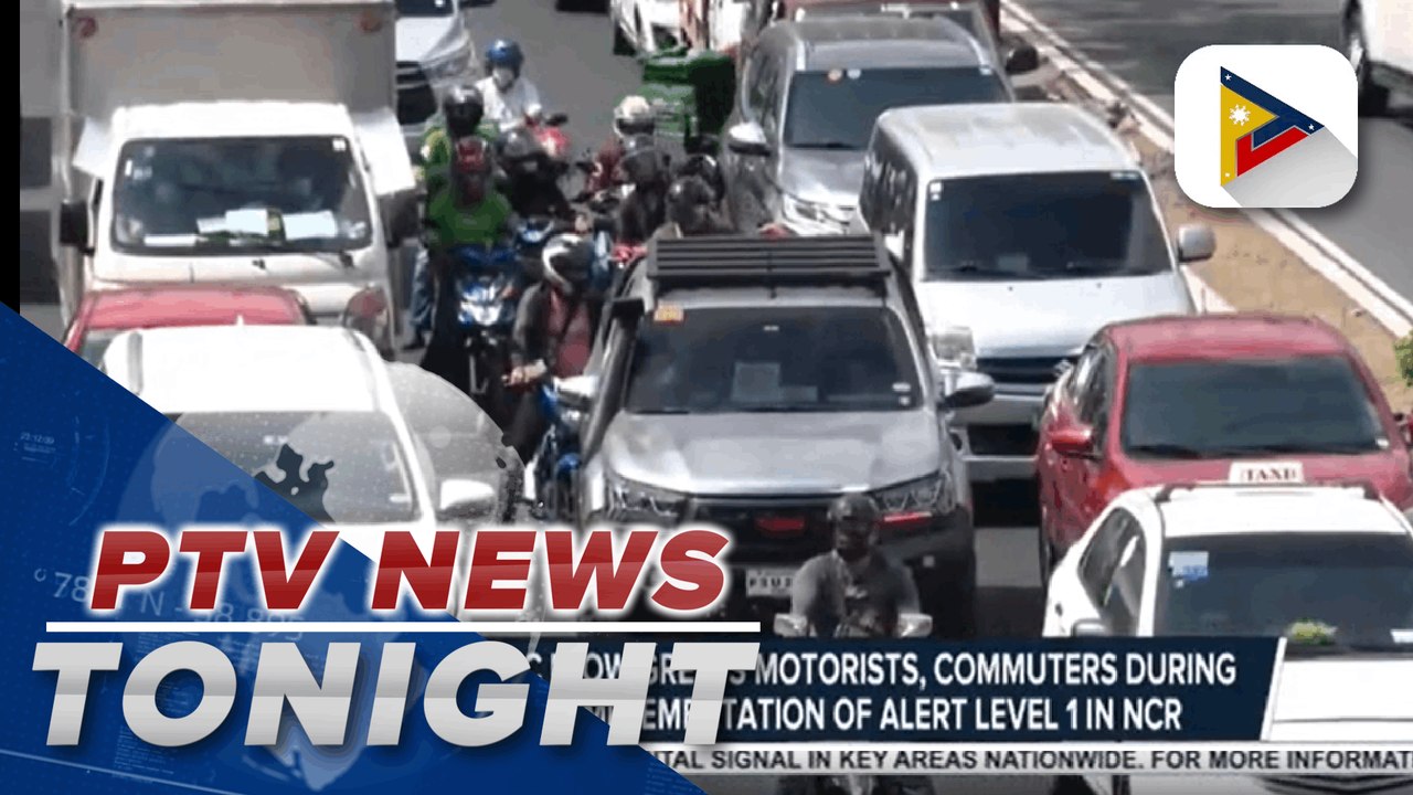 Heavy traffic greets motorists, commuters in major thoroughfares in NCR during first day of implementation of Alert Level 1 | via Bea Bernardo