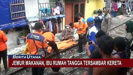 Jemur Makanan di Dekat Teras, Ibu Rumah Tangga Tersambar Kereta