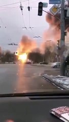  Video of the Russian attack on a TV tower in Kyiv #Ukraine. At least 5 people killed, 5 more injured.