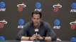 Miami Heat coach Erik Spoelstra after Monday's victory against the Chicago Bulls