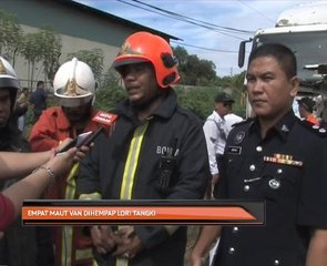 Empat maut van dihempap lori tangki